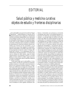 Salud pública y medicina curativa: objetos de estudio y fronteras