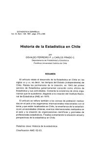 Historia de la Estadística en Chile - Instituto Nacional de Estadistica.