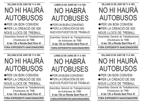 NO HABRÁ AUTOBUSES NO HI HAURÀ