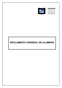 reglamento general de alumnos - Universidad Nacional de San Martín