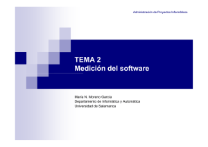 TEMA 2 Medición del software - Gestión de recursos Informáticos