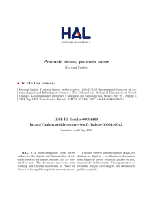 Producir bienes, producir saber - Hal-SHS
