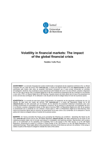 Volatility in Financial Markets: The Impact of the Global Financial Crisis