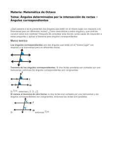 Ángulos determinados por la intersección de rectas