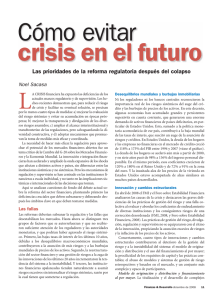 Cómo evitar crisis en el futuro