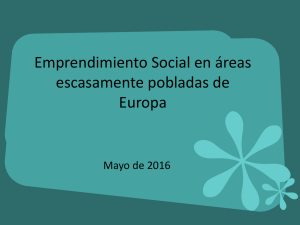 Emprendimiento Social en áreas escasamente pobladas de Europa