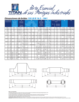 Dimensiones De Bridas 300 LB B 16.5