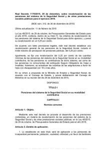 Real Decreto 1170/2015, 29 de diciembre, sobre