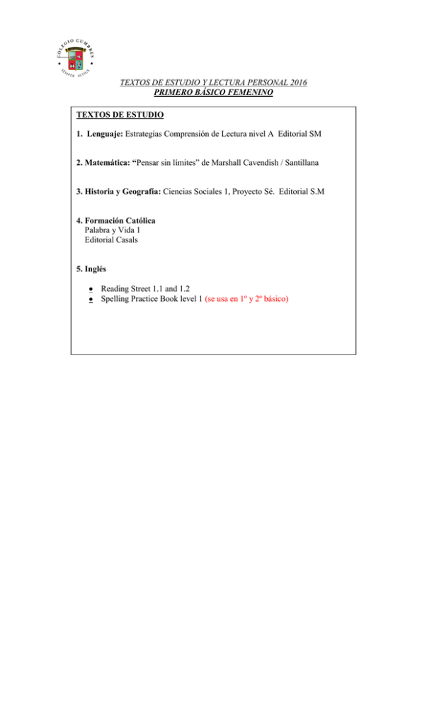 Textos De Estudio Y Lectura Complementaria