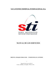 manual de los servicios - STI San Antonio Terminal Internacional