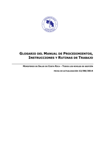 glosario del manual de procedimientos, instrucciones y rutinas de