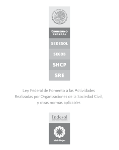 Ley Federal de Fomento a las Actividades Realizadas por