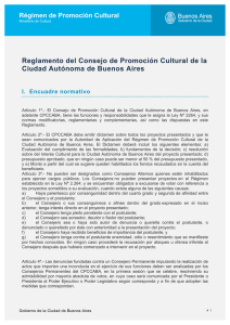 Reglamento Interno del Consejo de Promoción Cultural