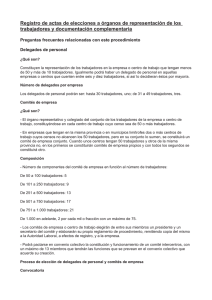 Registro de actas de elecciones a órganos de representación de los