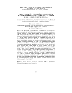 caracterización físicoquímica de la pulpa de la guanábana