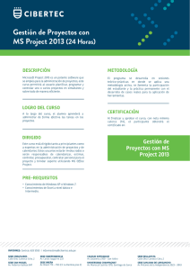 Gestión de Proyectos con MS Project 2013