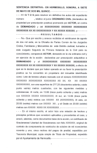 Sentencia Ordinario Civil - Poder Judicial del Estado de Sonora