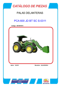 PCA 600 JD BT SC S-0311 PALAS DELANTERAS