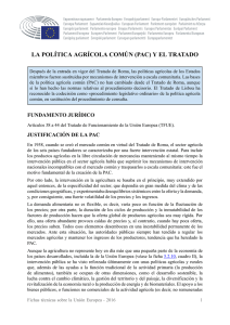 La política agrícola común (PAC) y el Tratado