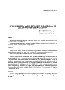 NOTAS EN TORNO A LA IDENTIFICACION EN LAS HUELLAS DE