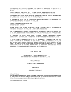 ley orgánica de la fiscalía general del estado de veracruz de ignacio