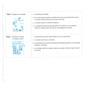 TEMA 6 Alimentos y vivienda con higiene y salud.