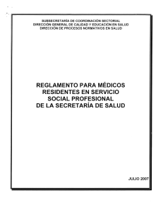 reglamento para médicos residentes en servicio