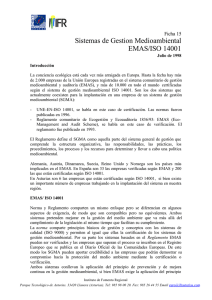 Sistemas de Gestion Medioambiental EMAS/ISO 14001