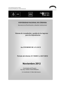 6to informe avance de SANAVIRON 01-octubre -2012 al 30