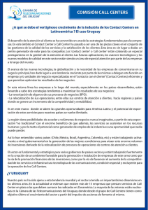 Informe Call Centers - Cámara de Telecomunicaciones del Uruguay