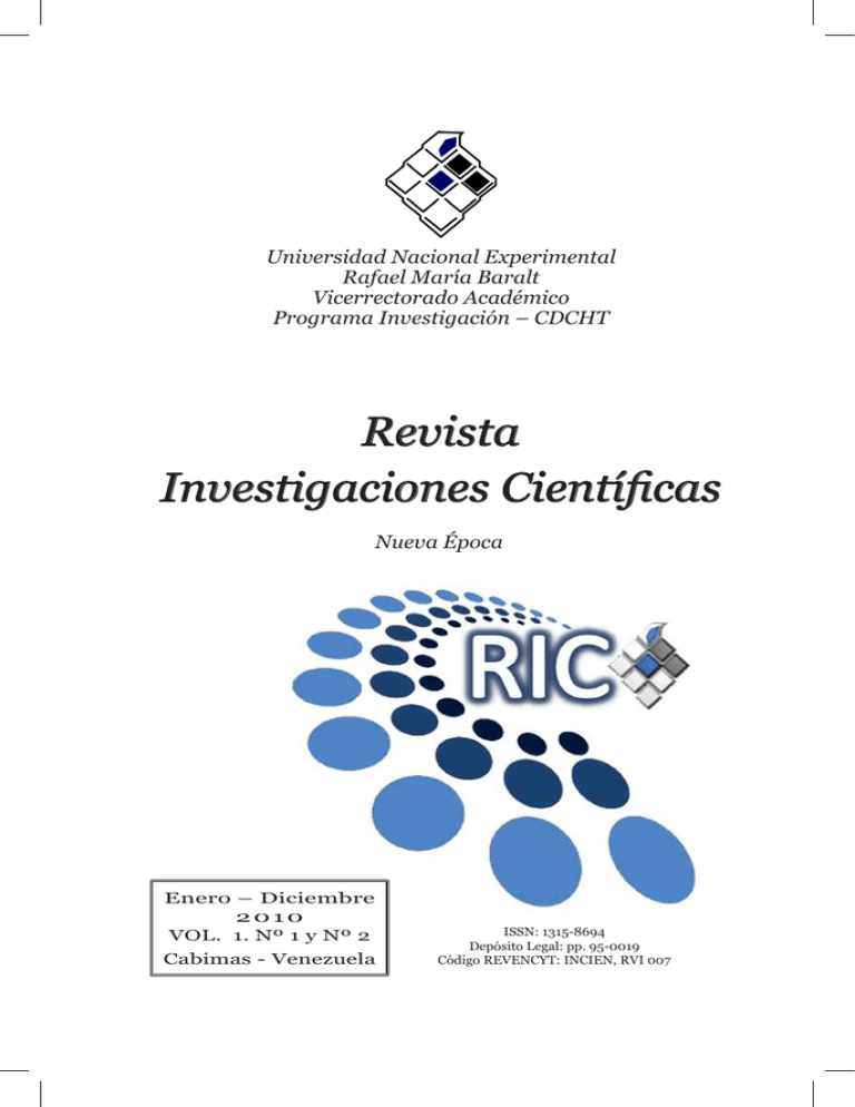 Revista Investigaciones Científicas