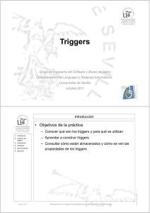 Práctica Triggers - Departamento de Lenguajes y Sistemas