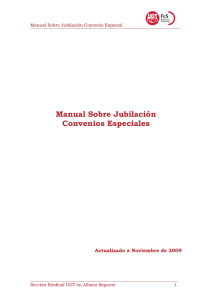 Manual Sobre Jubilación Convenios Especiales