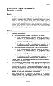 NIC N°33. Ganancias por Acción