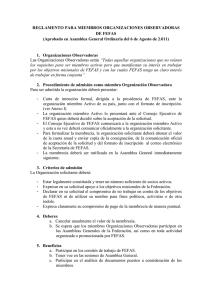 REGLAMENTO PARA MIEMBROS ORGANIZACIONES