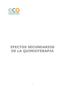 EFECTOS SECUNDARIOS DE LA QUIMIOTERAPIA