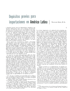 Deposttos prevms para importaciones e América Latina WoLFGANG