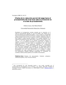 Efectos de la reducción parcial del sesgo hacia el procesamiento