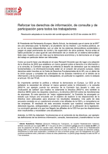 Reforzar los derechos de información, de consulta y de