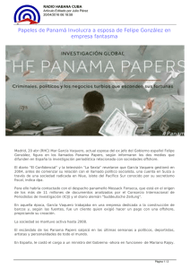 Papeles de Panamá Involucra a esposa de Felipe González en
