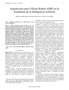 Arquitectura para Utilizar Robots AIBO en la Enseñanza - IEEE-RITA