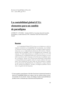 La contabilidad global (CG): elementos para un cambio de
