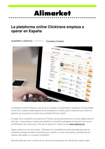 La plataforma online Clicktrans empieza a operar en
