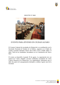 Boletín No 40 - Centro Cívico Ciudad Alfaro