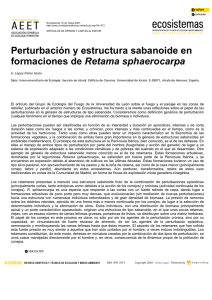 Perturbación y estructura sabanoide en formaciones de Retama