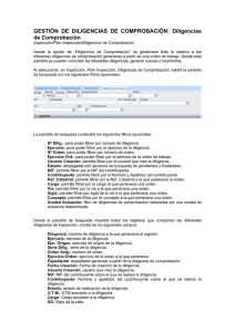 GESTIÓN DE DILIGENCIAS DE COMPROBACIÓN: Diligencias de