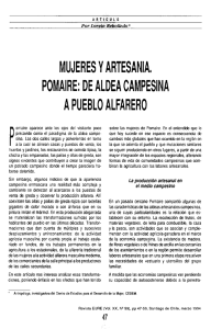 mujeres y artesania. pomaire: de aldea campes|na