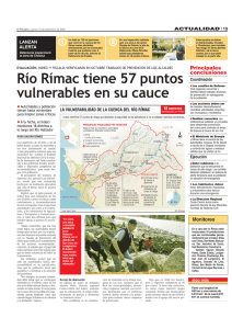 Río Rímac tiene 57 puntos vulnerables en su cauce