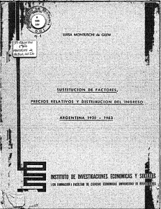 Sustitución de factores, precios relativos y distr. del ingreso