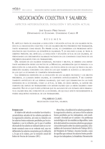 Negociación colectiva y salarios: aspectos metodológicos